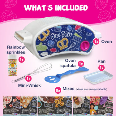 Easy Bake Oven Baking Bundle 6 (Oven + 6 Mixes + Rainbow Sprinkles) - Easy Bake Oven.com